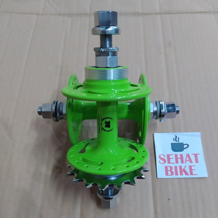 Hub Single Speed Novatec GREEN Lubang 36 17T Doltrap Seal Bearing