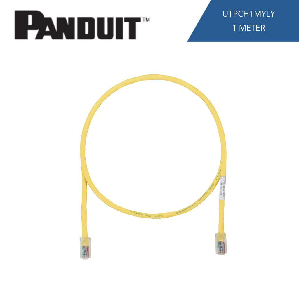 Panduit PanNet Pacthcord Kategori 5, 1 Meter UTPCH1MYLW (Warna KUNING)