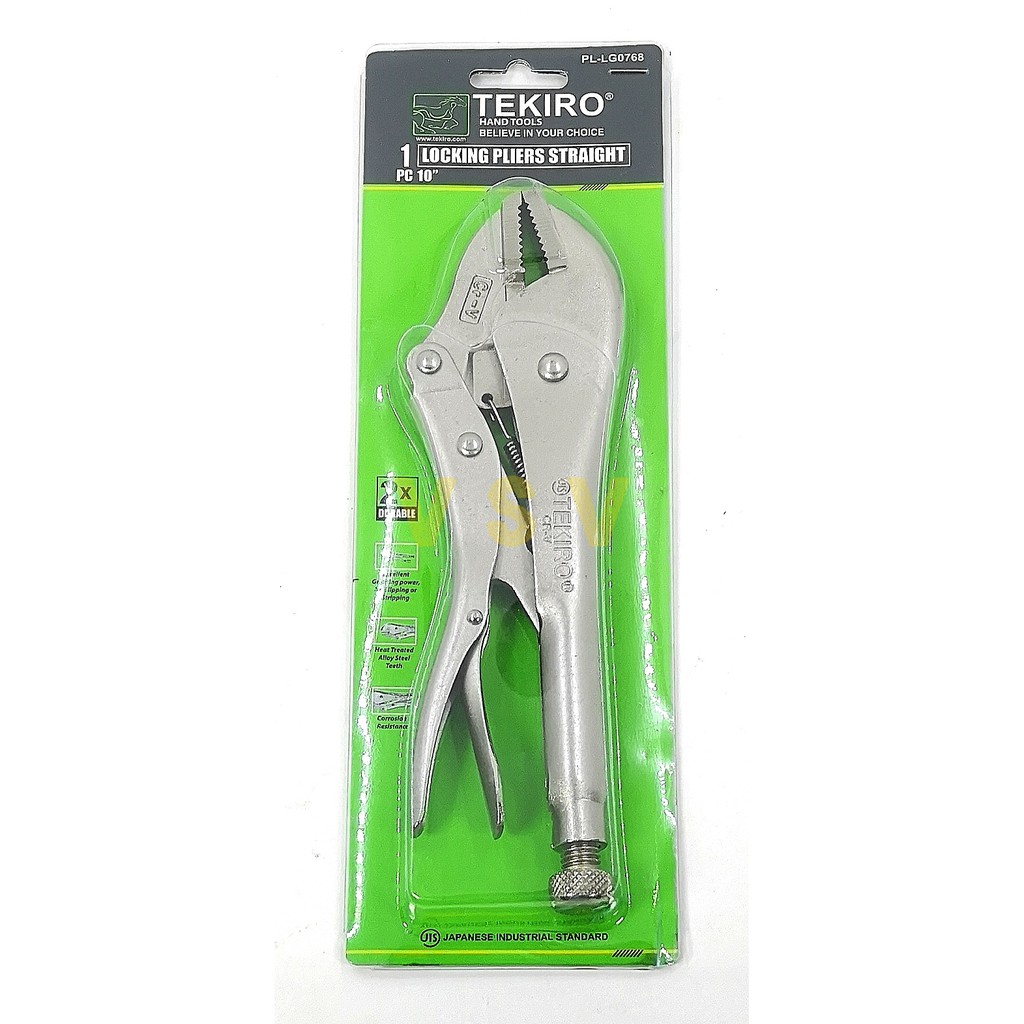 TEKIRO TANG BUAYA LURUS 10 INCH / tang buaya lurus 10&quot; / vice grip