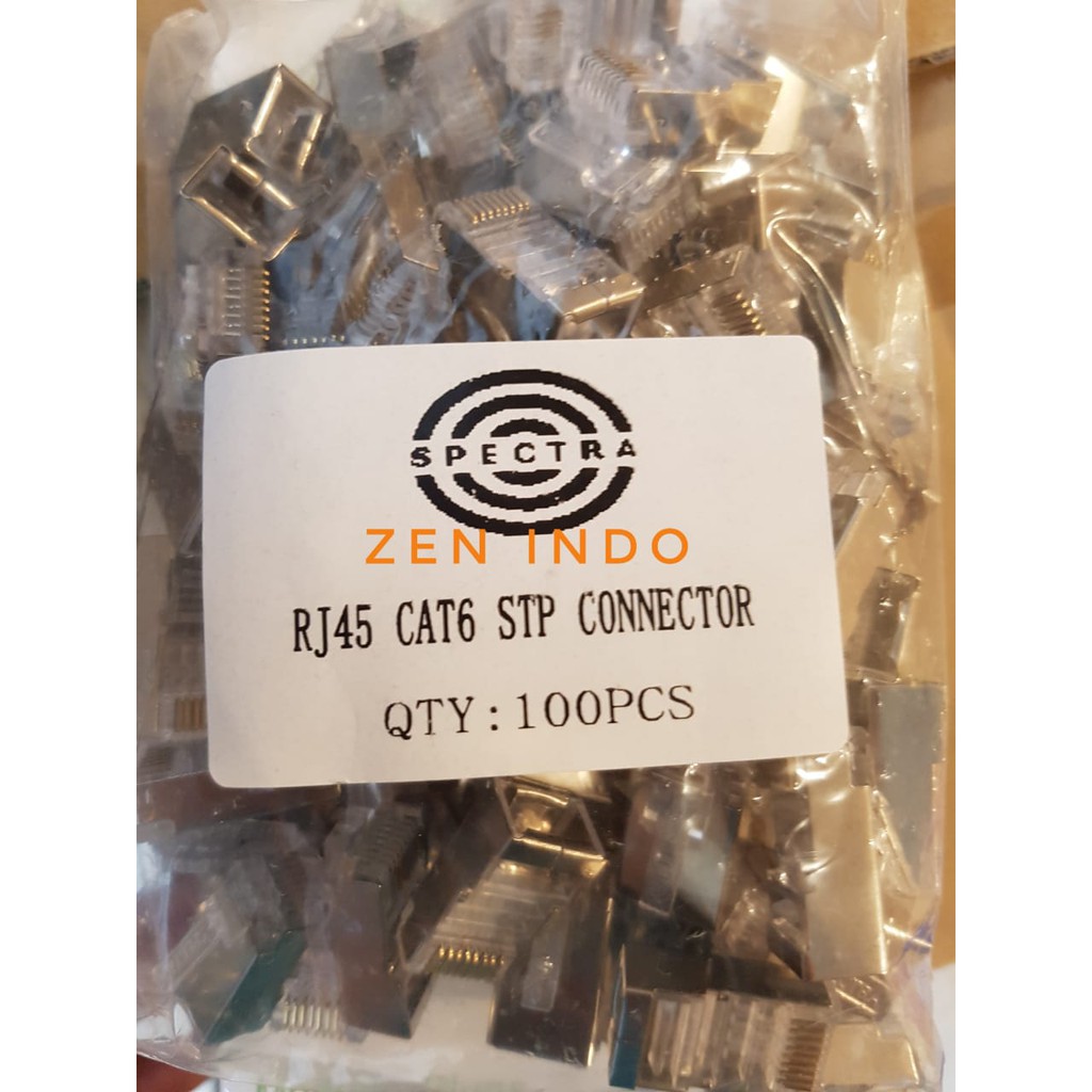 RJ45 besi FTP STP Cat6 Cat 6 isi 100pcs