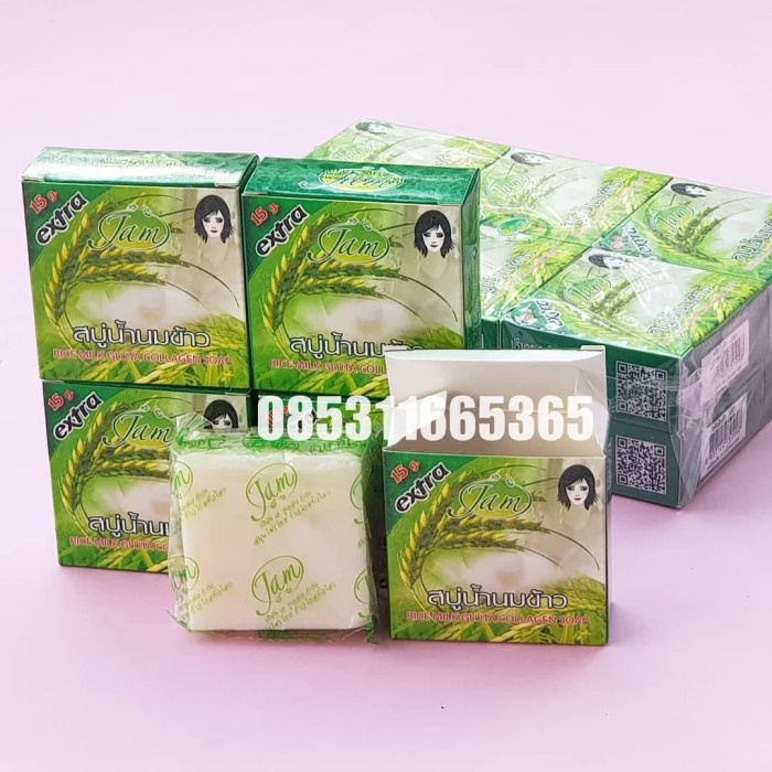 JAM RICE MILK GLUTA COLLAGEN SOAP | SABUN BERAS