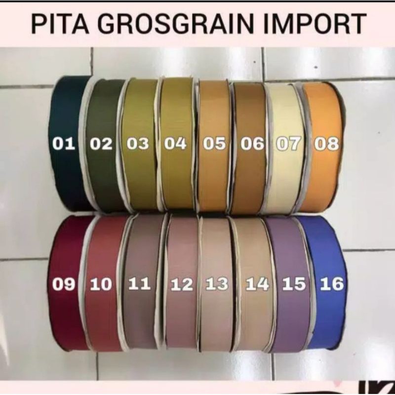 10Yard &amp; 25Yard ~ 3,8cm | PITA GROSGRAIN IMPORT PREMIUM | GGS 1½&quot;