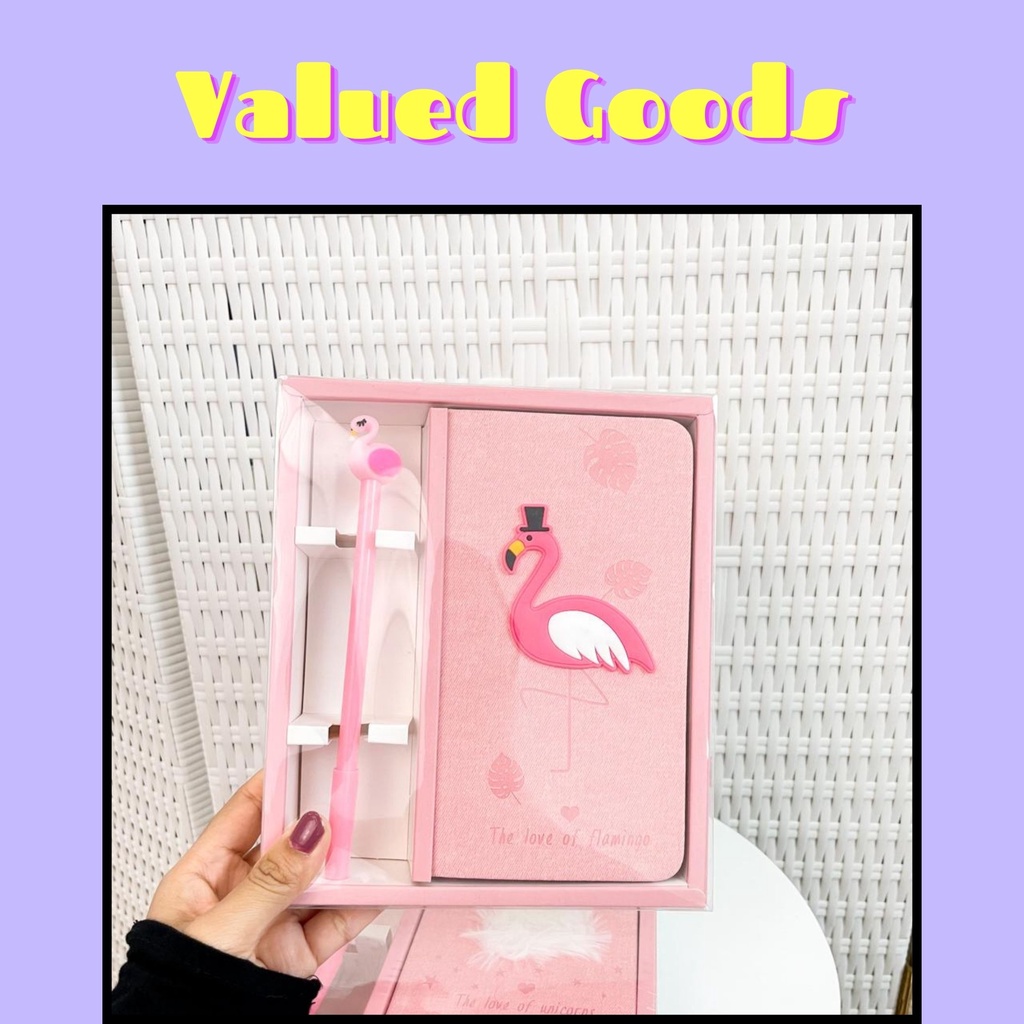 

PAKET BUKU BOX PULPEN LUCU KARAKTER FLAMINGO PINK