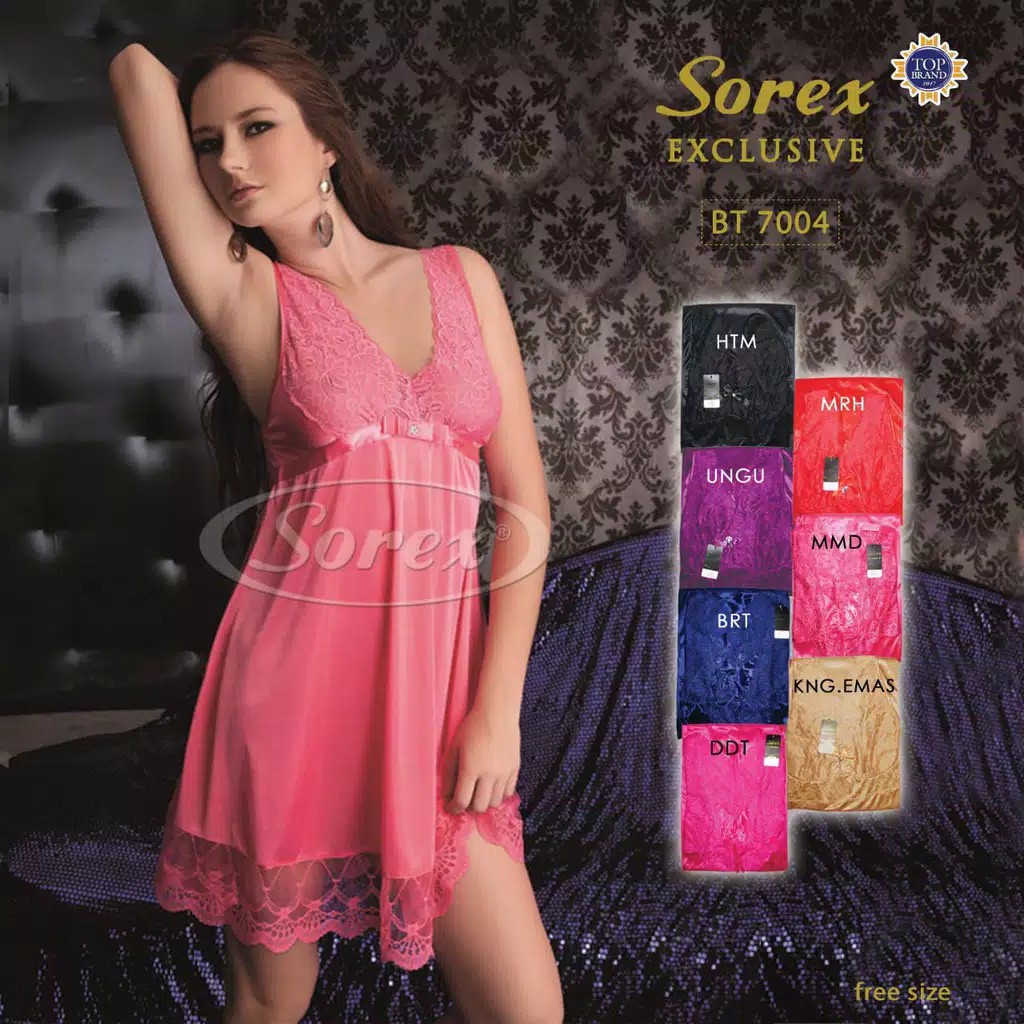 ORIGINAL Baju Tidur Wanita Seksi Premium Lingerie Sorex Exclusive BT 7004