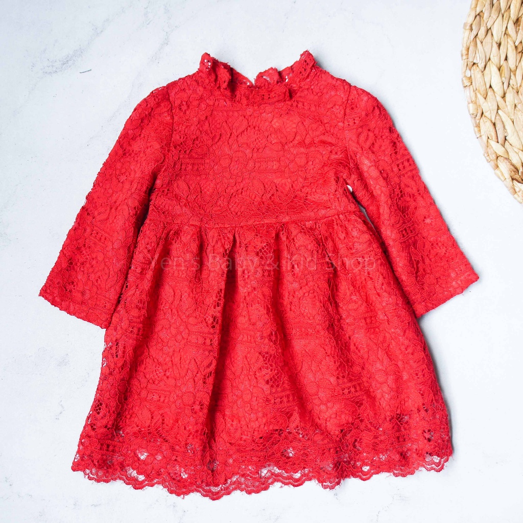 Dress Red Brukat - Dress Anak