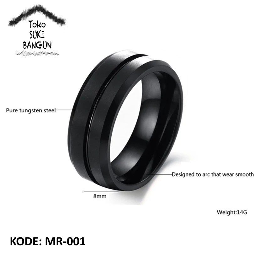 Ring Men / Cincin Pria Titanium Armor MIDDLE Stainless Steel MR-001