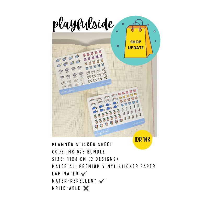 

planner sticker PLAYFULSIDE stiker bujo stiker deco