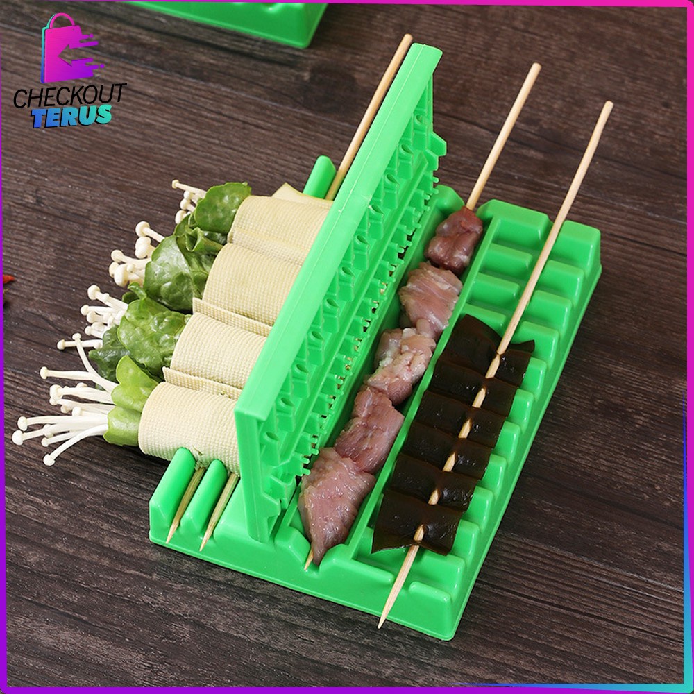 CT C650 Cetakan Tusuk Sate Alat Tusukan Daging Sate Praktis / Kotak Pembuat BBQ Cetakan Sate Sayur