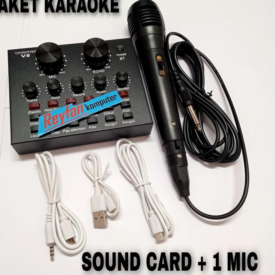 Hemat Khusus SoundCard V8 Bluetooth Audio USB External Sound Card V8 Mixer / Taffware V8 Soundcard A