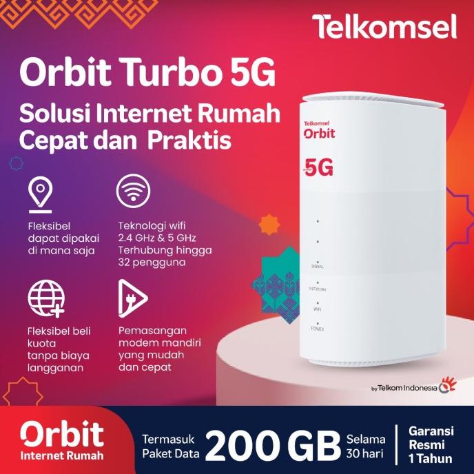 Telkomsel Orbit Turbo 5G WiFi High Speed Bonus Data