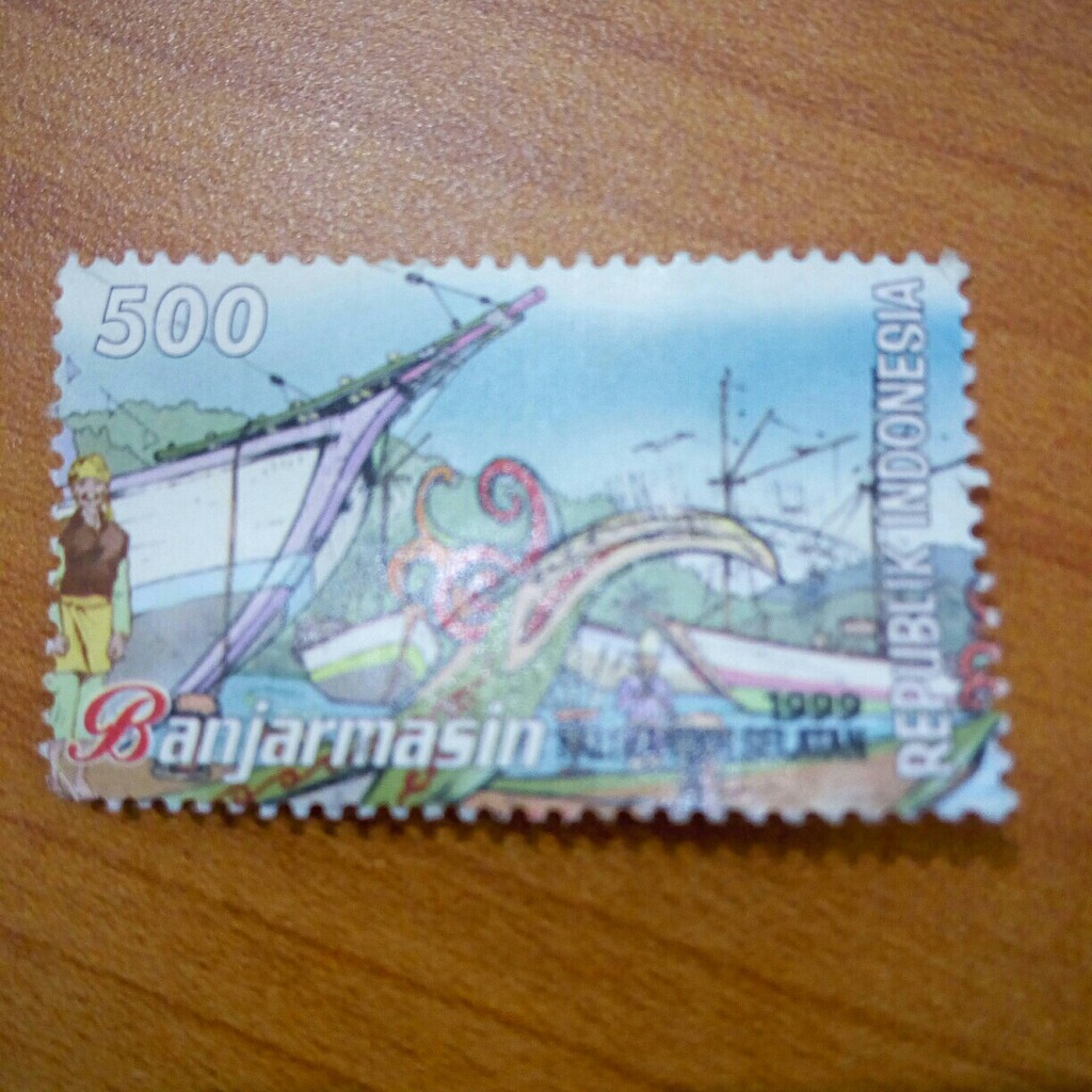 

Perangko seri banjarmasin perahu