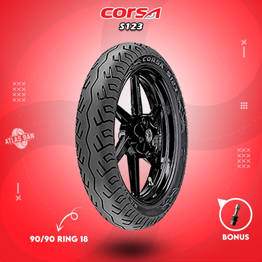 Ban Tubles Motor Batangan CORSA S123 90/90 Ring 18 Tubles