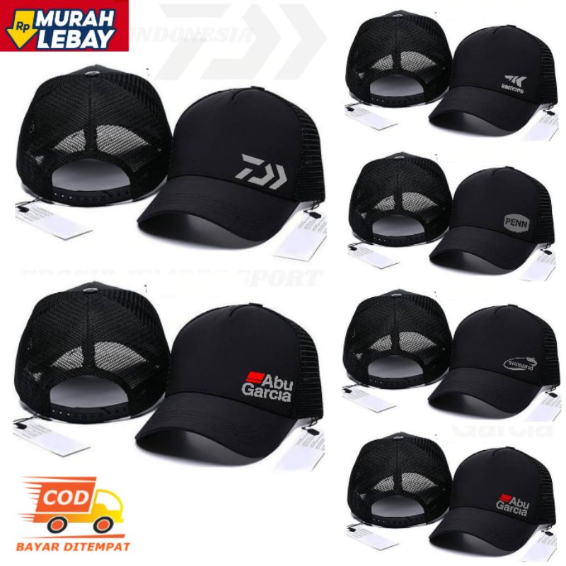 ⭐⭐⭐⭐⭐Topi mancing topi angler topi outdoor topi jaring pelindung panas