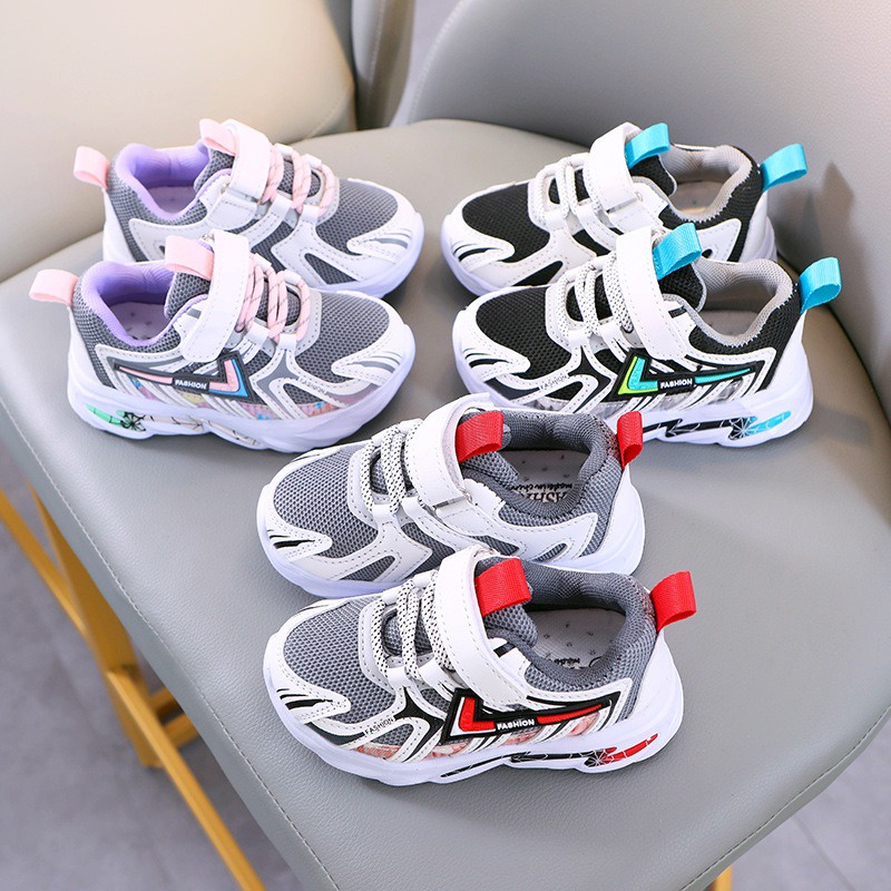 Minipetite Sepatu Sneakers Sport olahraga anak laki laki perempuan ringan 1 - 7 tahun SH21111N