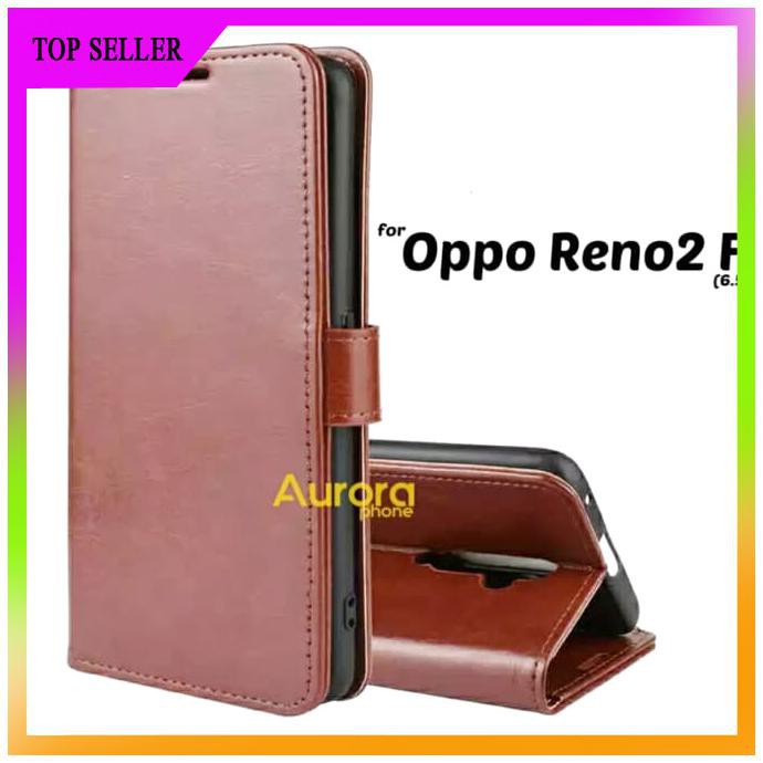 FLIP COVE OPPO RENO 2F WALLET SOFTCASE DOMPET CASING KULIT RENO2 F