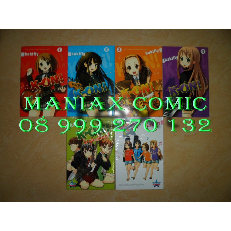 Komik K-ON 1-4 + Oneshot Highschool dan College Mulus