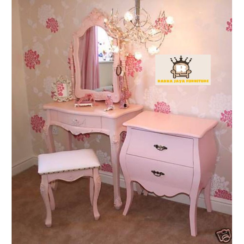SET MEJA RIAS MINIMALIS PINK/TOLET RIAS PINK ELEGAN