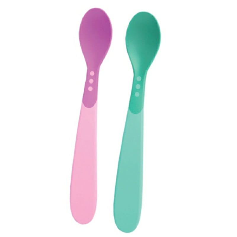 Baby Safe BS347 2pcs Heat Indicator Spoons - Sendok Makan Bayi Dengan Sensor Panas