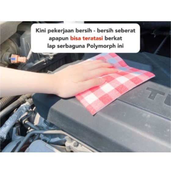 Kain Lap Multifungsi Polymorph Heavy Duty Isi 10 Sheet Murah