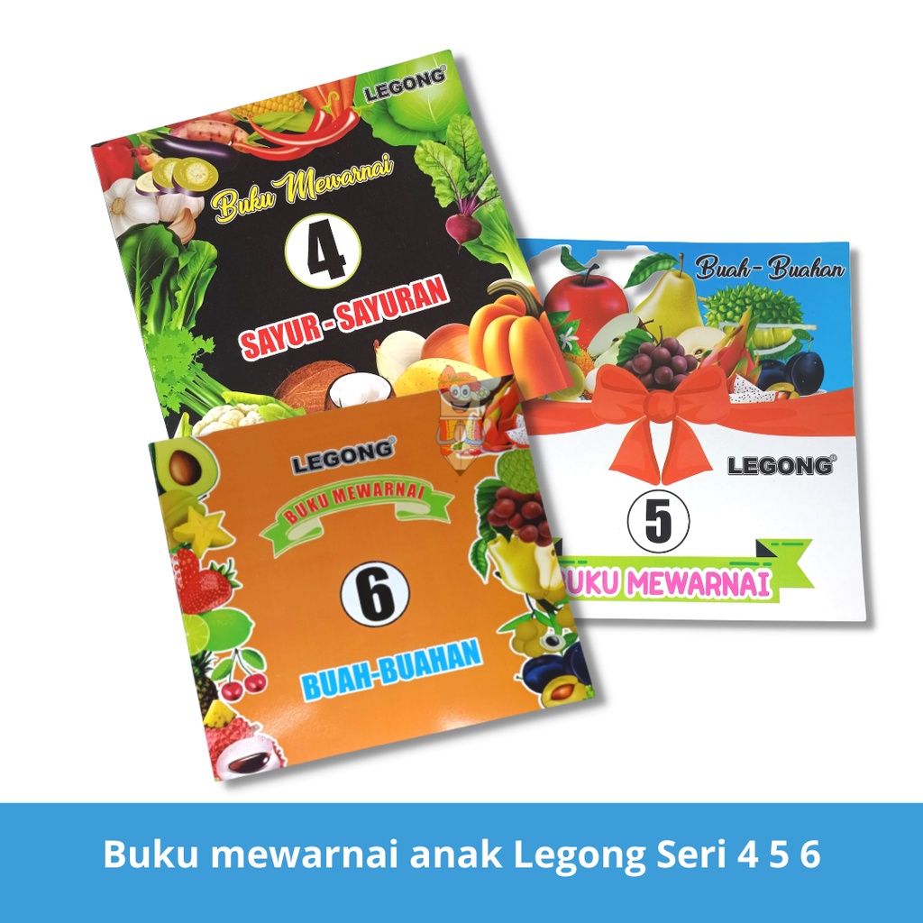 

Buku mewarnai anak / coloring book for kids Legong Seri 4 5 6