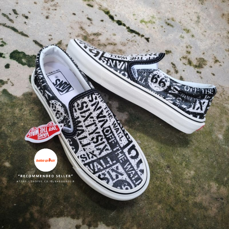 PROMO Sepatu Vans Slip On Classic Off The Wall Sixty Six Premium Include Box. Tag Made in China, Harga Murah, Kualitas Mewah