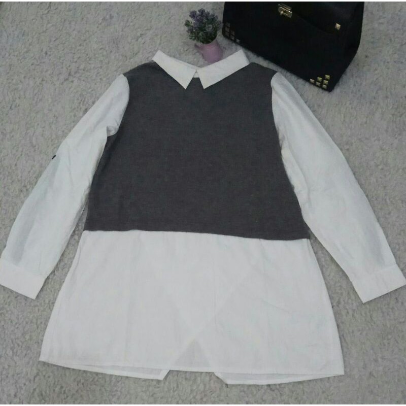 Baju Kemeja Putih by Ultraviolet (PRELOVED)