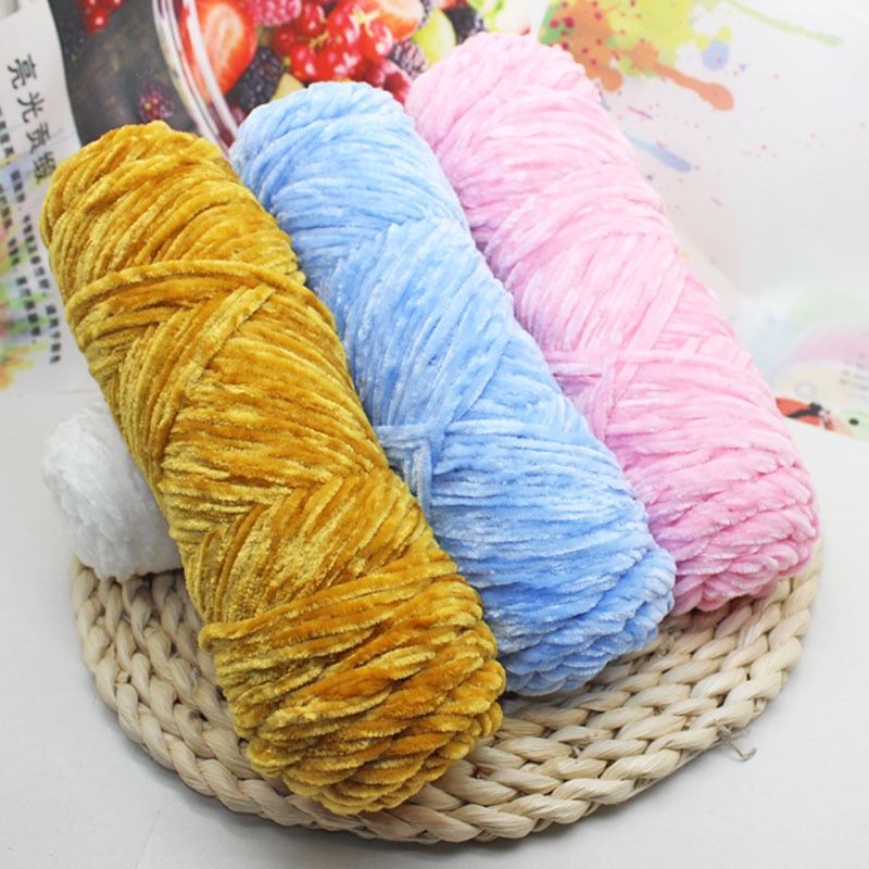 Benang rajut beludru import/velvet 20 colors soft Velvet yarn 100g crochet soft yarns