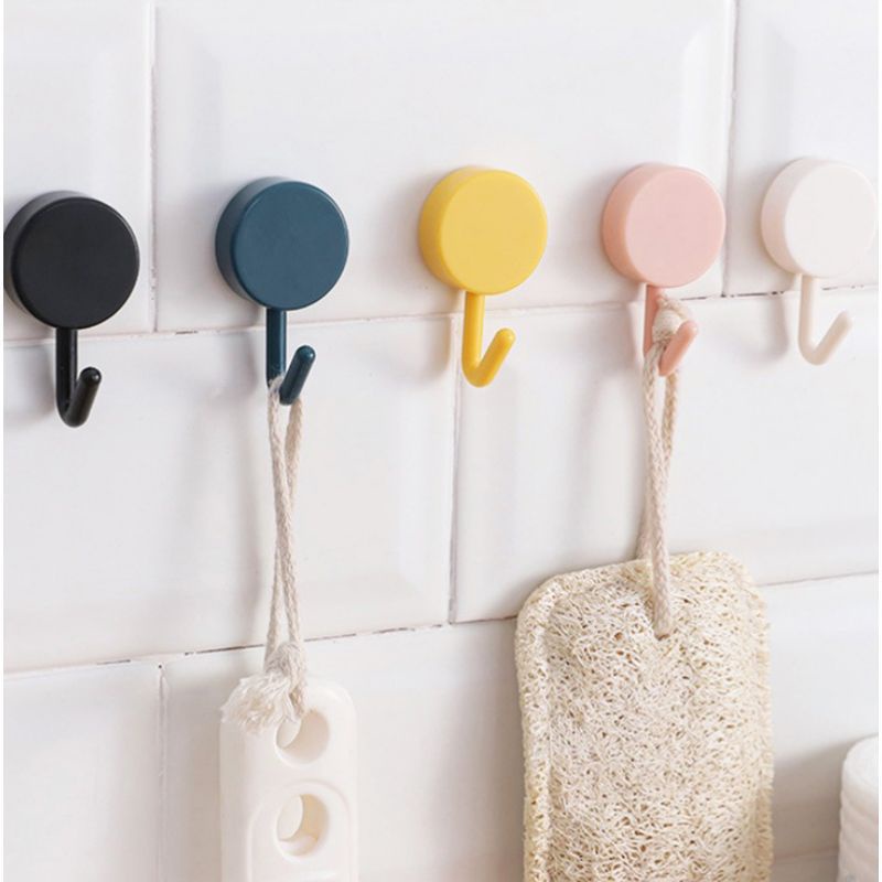 Gantungan Hook Bulat Polos Tempel Tembok Wall Hook Stiker Dinding