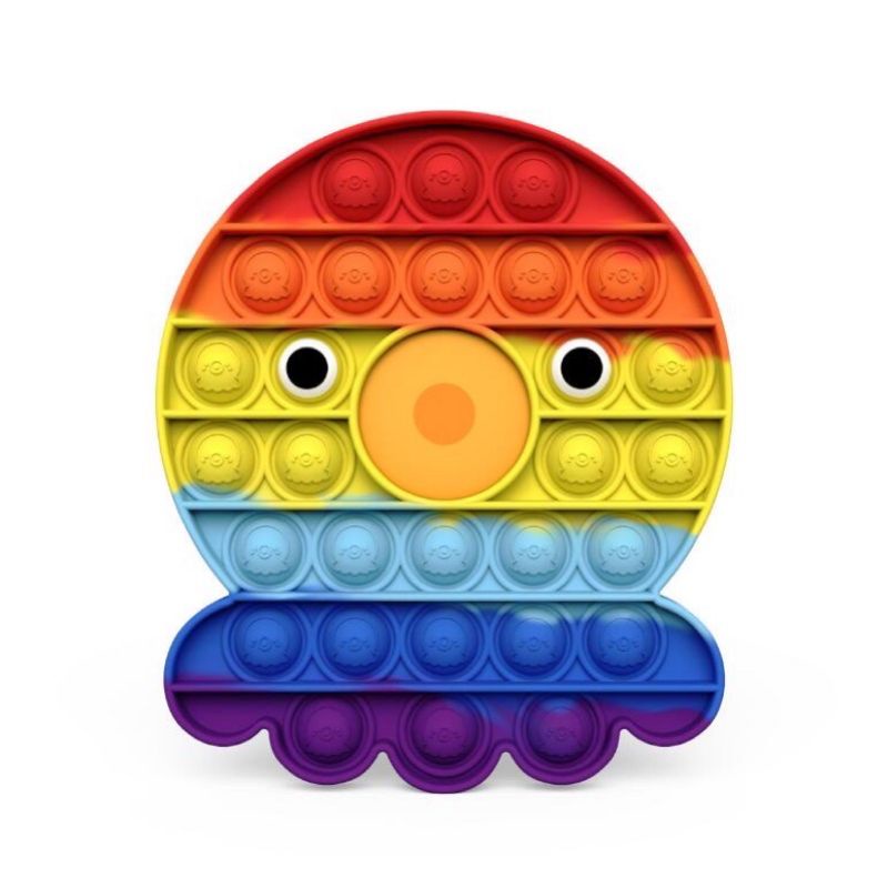 POP IT MURAH RAINBOW  fidget push Pop It Fidget Toy Push mainan anak-Cumi embos premium