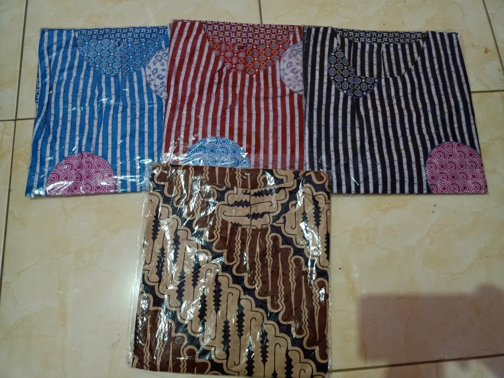 Tey-17 Batik Wanita Asj Sa Hrb026 Kenongo Kemeja Tosca Pendek