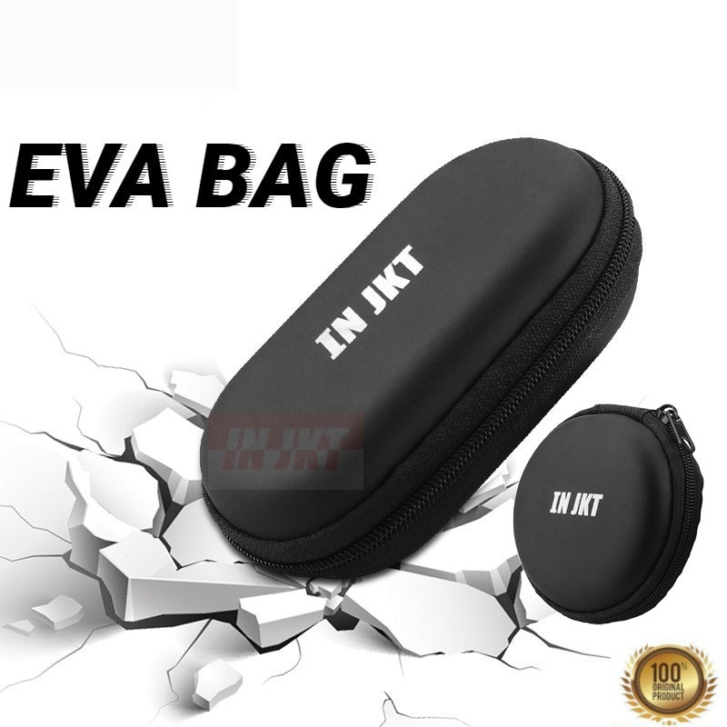 Wierd Headset Mini Bag Earphone Gaming Case Wallet Key Paket Water Proof Storage Bag Black Long or Round Dompet Dompet Kunci Koin
