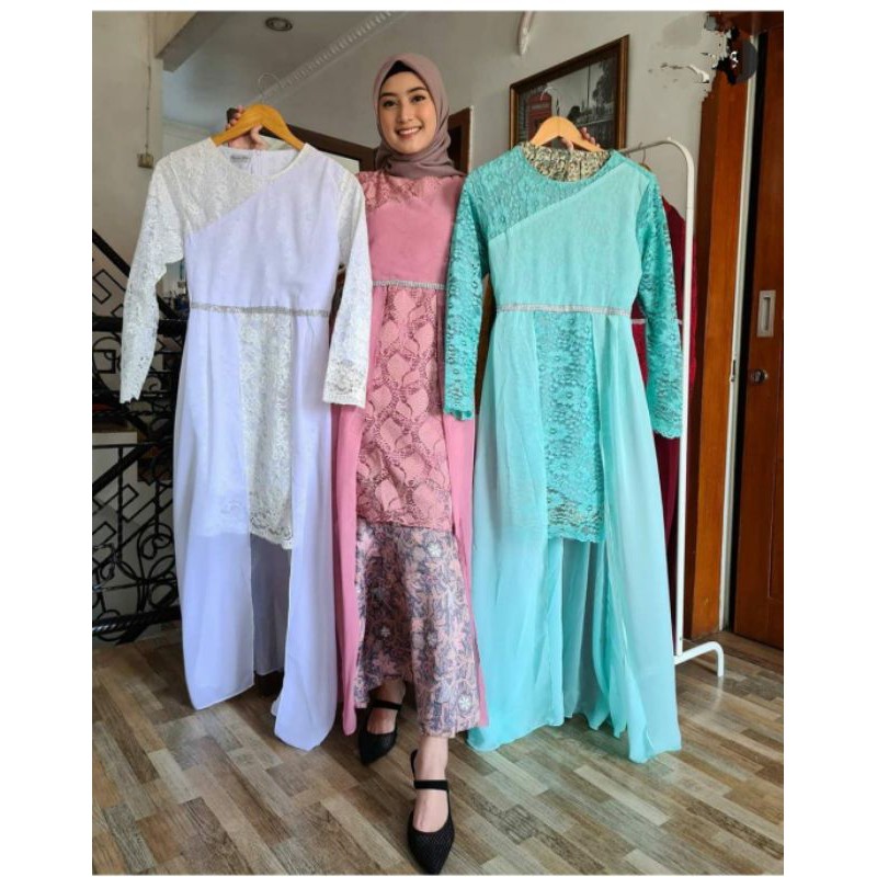 Set Alena Dress / Kebaya Dress Muslimah Modern / Kebaya Pesta