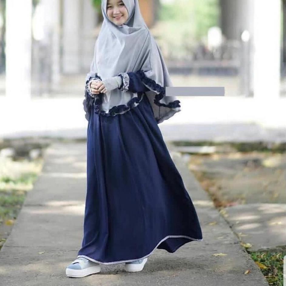 Terlaris MDS - ASHILA GAMIS SET ( GAMIS + KHIMAR ) { 1KG 2PCS } /harga diskon