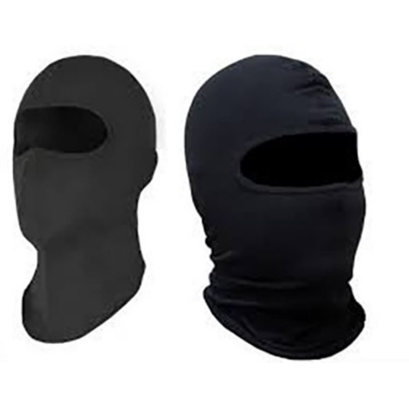 Masker Ninja Hitam Polos / Masker Ninja Balaclava Full / Masker Penutup Muka Polos