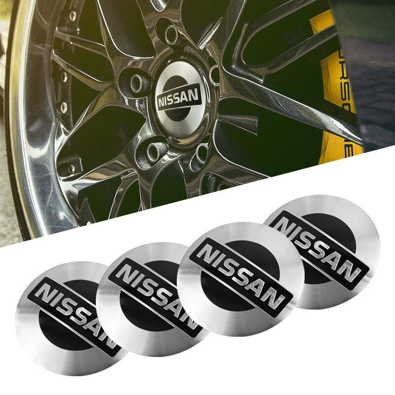 4pcs Stiker Emblem Cover Hub Tengah Roda 56mm Untuk Nissan Qashqai X-Trail Juke Gt-R Patrol Pathfinder 370z