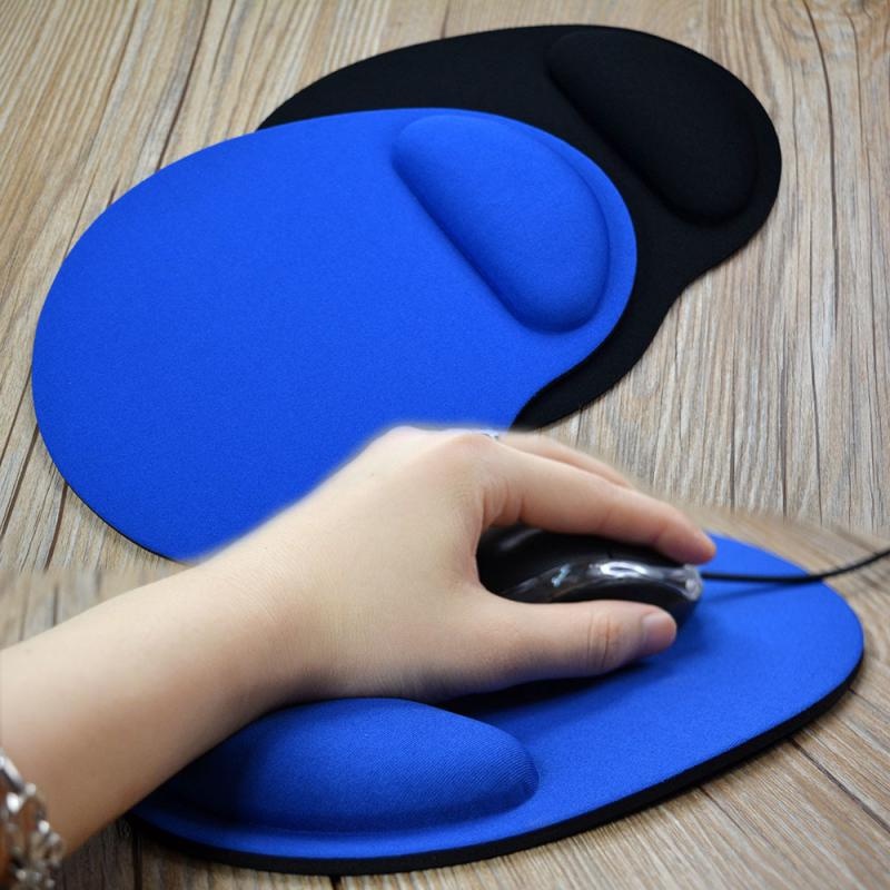 1pc Mouse Pad Dengan Bantalan Pergelangan Tangan Bahan EVA Warna Polos Untuk Game Komputer PC / Laptop