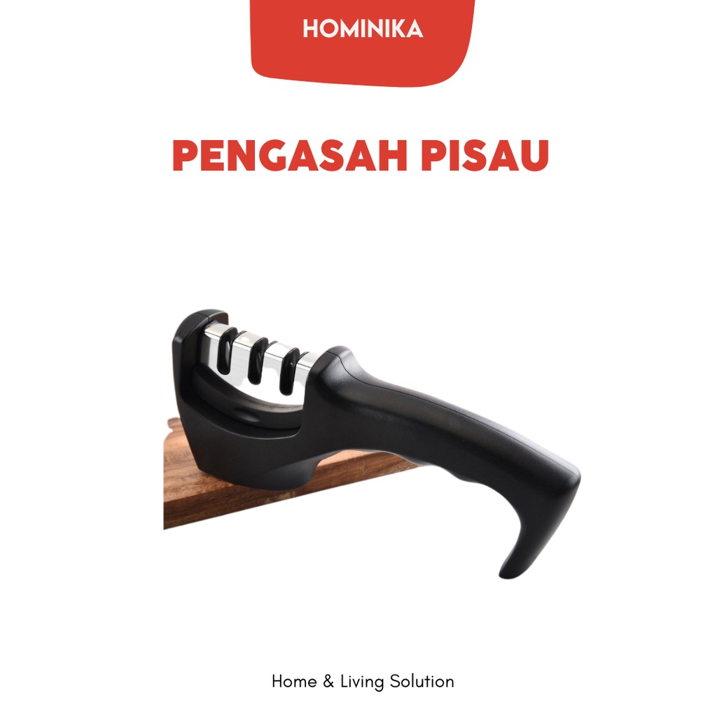 Penajam Pisau HMN10 Knife Sharpener Pisau Dapur Asahan Stainless Pengasah