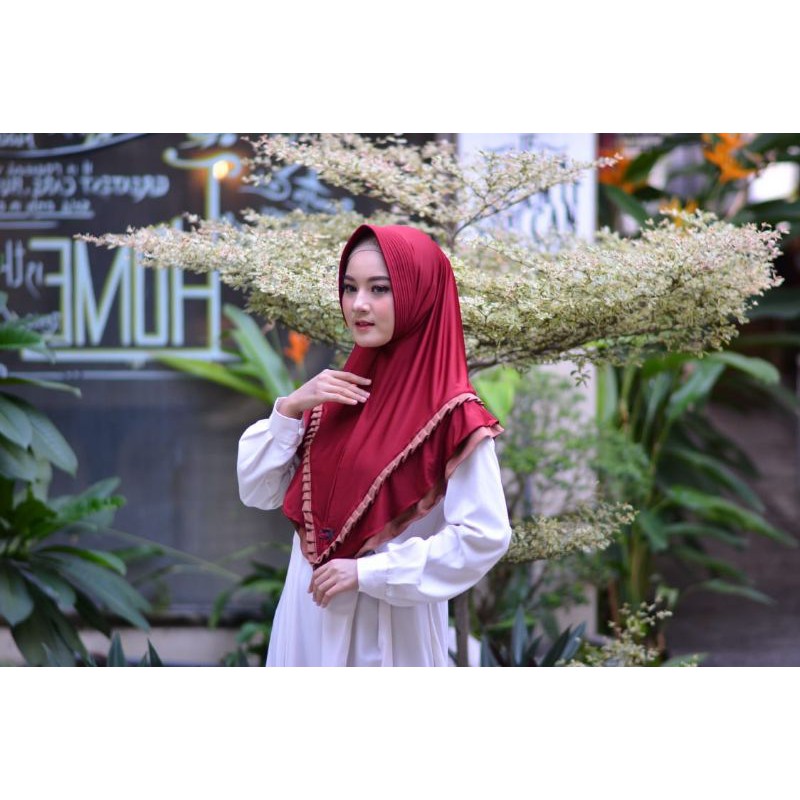 ANITA HIJAB AN-80 HIJAB INSTAN ORIGINAL BAHAN JARSEY TEBAL LEMBUT, ADEM & JATUH-2