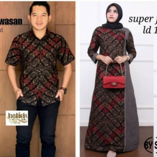 SUPER JUMBO couple batik couple jumbo sarimbit batik jumbo baju bigsize ld 140 baju pesta batik