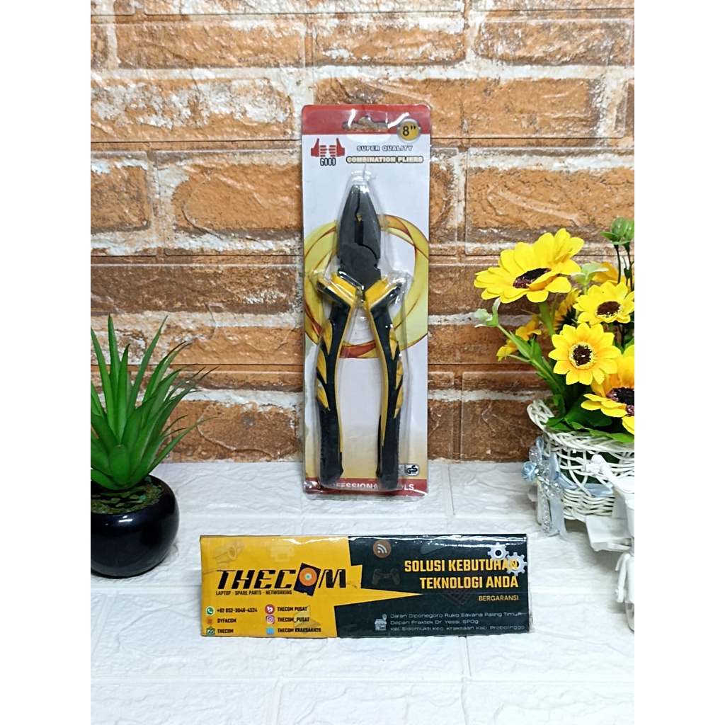 tang combinsi kombinasi 8 inci blister bahan baja gagang karet