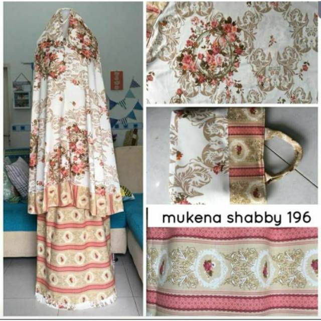 MUKENA SHABY FLOWER 196 COKLAT