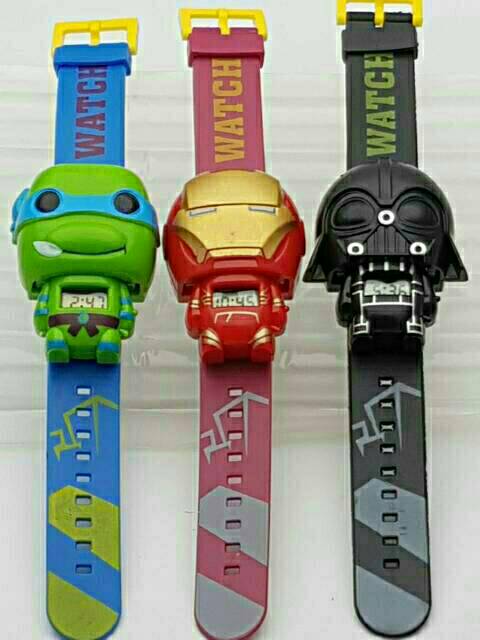 (Dikirim Dari Jakarta) Jam Tangan Anak Digital Character Multifunction Rubber