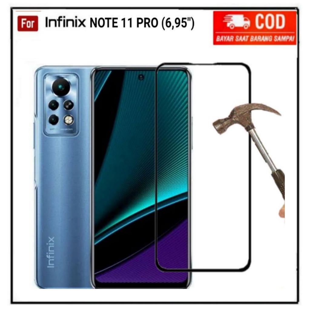 PROMO TEMPERED GLASS INFINIX NOTE 11S 11 NFC 11 PRO TG LAYAR ANTIGORES KACA FULL COVER