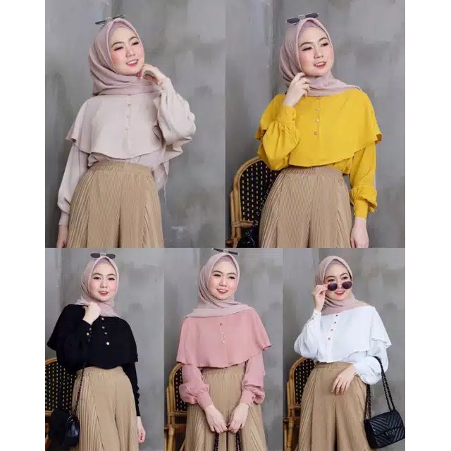 BLOUSE WANITA TERBARU LENGAN PANJANG TREND MUSLIM - NIKI BLOUSE