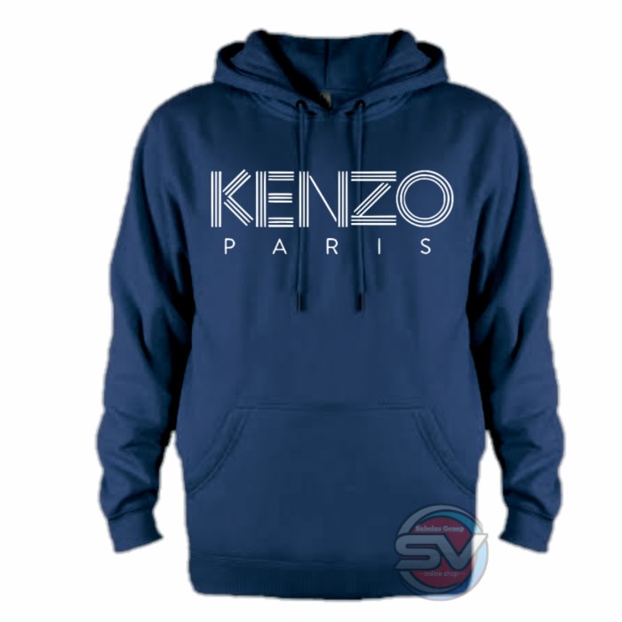 Hoodie Kenzo Paris Premium Dewasa Sweater Kenzo Paris Unisex M L Xl - Navy, M Barang Bagus