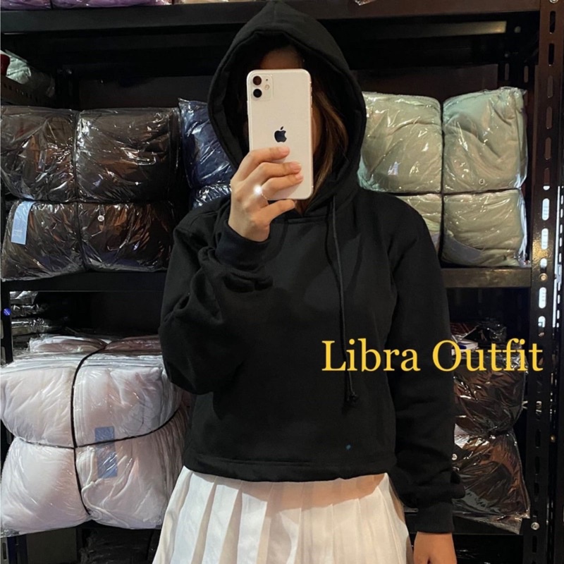 Sweater Hoodie crop wanita atasan Wanita Jacket hodie Crope Wanita Crop Korean Style by Libra