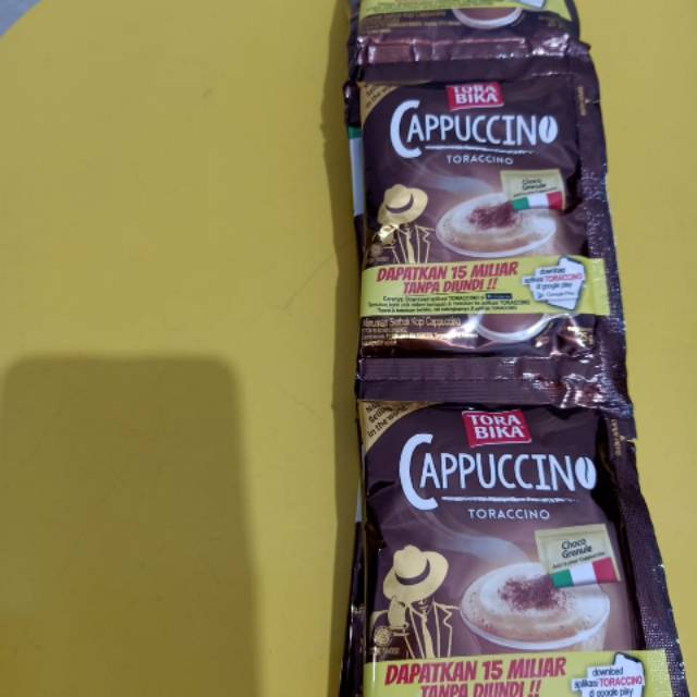 

Torabika capuccino per renceng isi 10 pcs