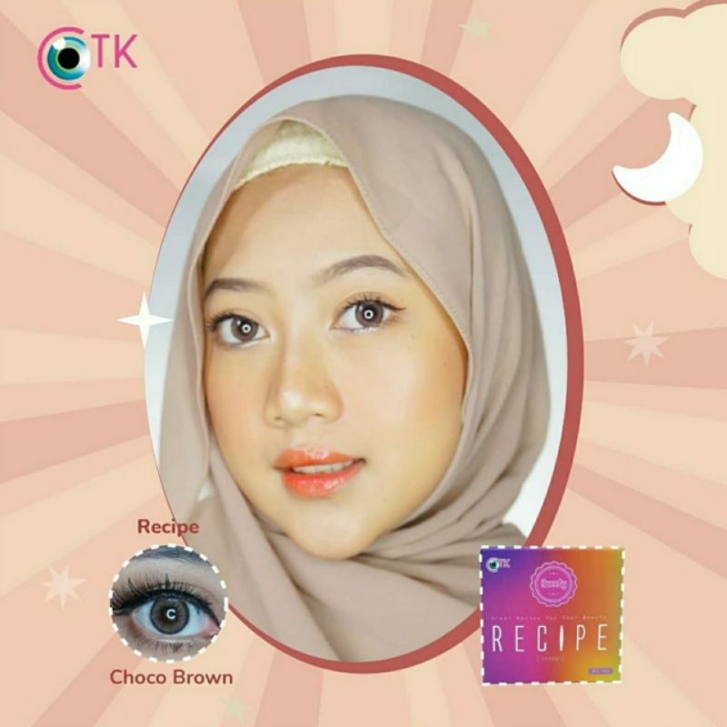 Softlens Warna RECIPE MINUS &amp; NORMAL CHOCO BROWN 14.5 MM -0.50 S.D -6.00 / Soflen Softlen by CTK