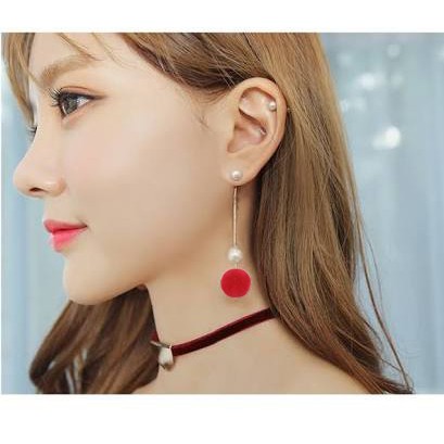 Anting Korea Wanita Kekinian / Anting Tusuk Rantai Panjang Mutiara MISS 109