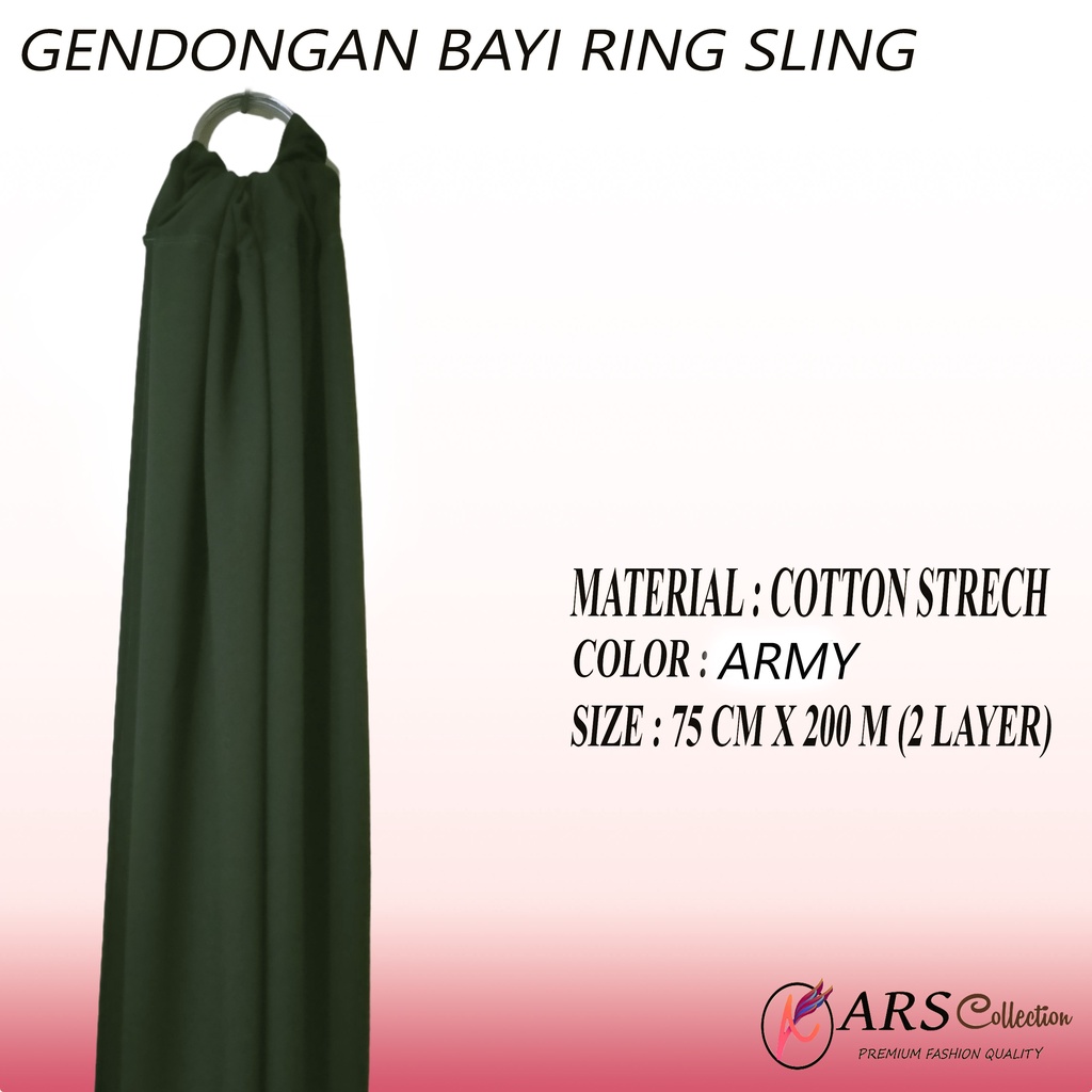 Gendongan Bayi Ring Sling Polos Elegant 2 Lapis Ring Tanpa Celah